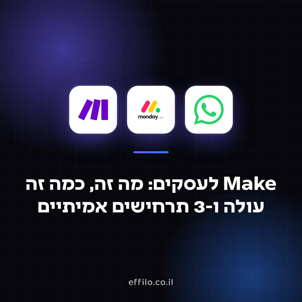 Make לעסקים: מה זה, כמה זה עולה ו-3 תרחישים אמיתיים