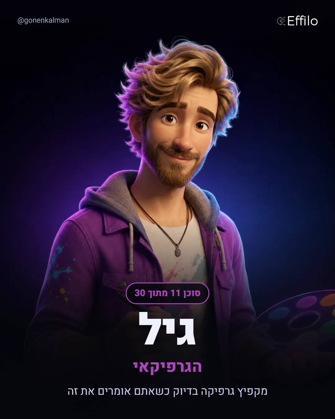 גיל, הגרפיקאי: גרפיקה שקופצת בדיוק על המילה